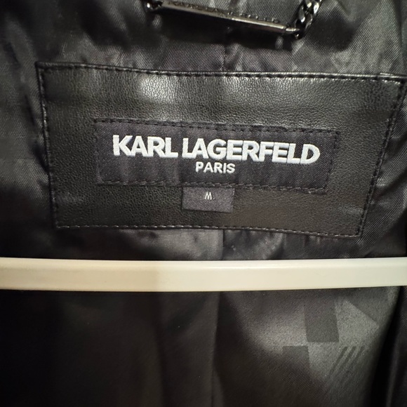 Karl Lagerfeld Cream and Black Teddy Jacket - Picture 4 of 4